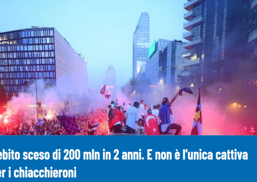 Inter Milan's Outstanding News: €200 Million Debt Reduction in 21 Months, Gradually Emerging from Conte Era’s Financial Pit-0
