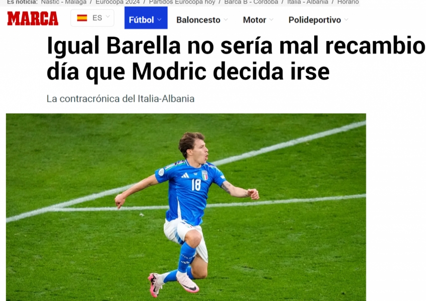 Europe Praises Barella: New Matthäus with Unbelievable Shot Speed, Wished He Was English, Real Madrid Should Buy Him-2
