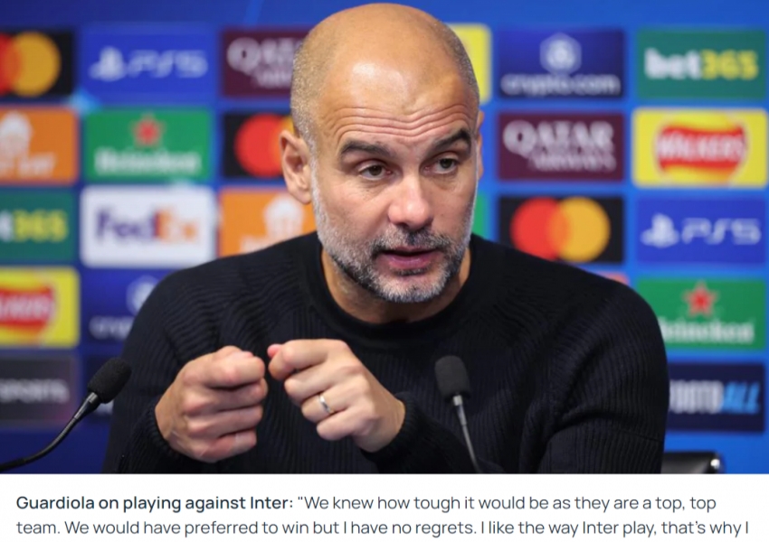 Inter's Tactical Masterclass Against Manchester City: New Signings Shine as Guardiola Praises Their Defensive and Transition Game-2