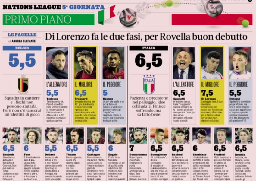 Italy's Unexpected Choice for the No. 10 Role Shines: Barella Outclasses Belgium’s €90M Stars-0